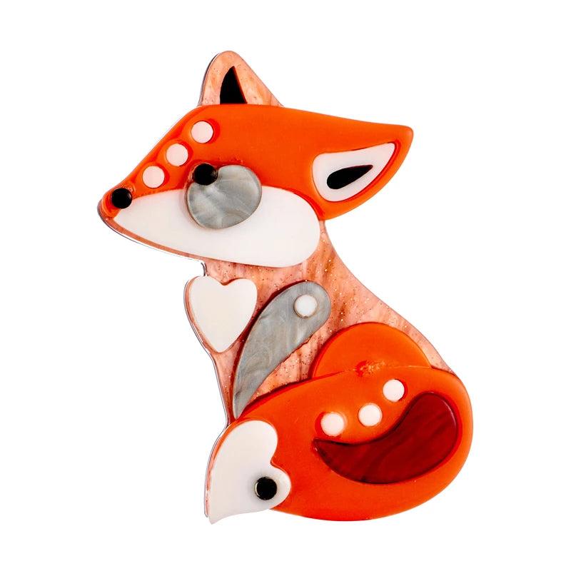 Cartoon Animals Acrylic Brooch Pins For Women Kids