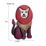 Cartoon Animals Acrylic Brooch Pins For Women Kids