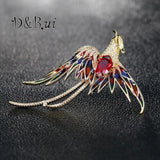 D&Rui Colorful Bird Lapel Pins Christmas Ideas Metal Brooch