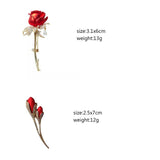 Red Rose Tulip Flower Brooches Pins For Women Scarf Brooch Lapel Pin