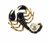 Red & Purple Scorpion Brooch for Women & Men