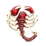 Red & Purple Scorpion Brooch for Women & Men