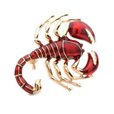 Red & Purple Scorpion Brooch for Women & Men