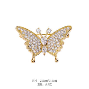 Baiduqiandu Butterfly Brooch Pins Gold/Silver Plated Animal Office Collar Pins