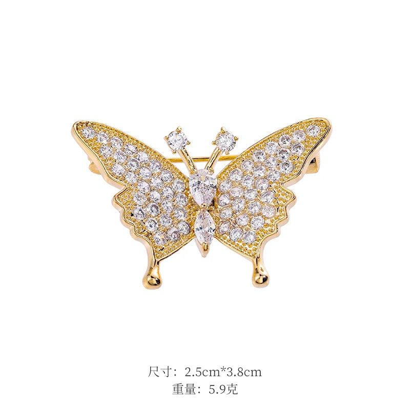 Baiduqiandu Butterfly Brooch Pins Gold/Silver Plated Animal Office Collar Pins