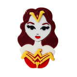 Lady Soldier Acrylic Brooch Pin Cartoon Girl Figure Badge
