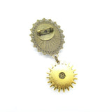 Steampunk Lady and Clock Gears Brooch