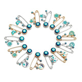 Butterfly Hamsa Hand Evil Eye Brooch Silver Pin Jewelry