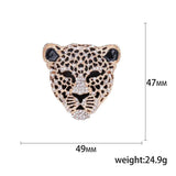 Vintage Rhinestone Leopard Head Brooch for Party Casual Jewelry