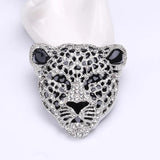 Vintage Rhinestone Leopard Head Brooch for Party Casual Jewelry