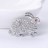 D&Rui Bunny Brooch Rhinestone Lapel Pin Year of Rabbit Brooch