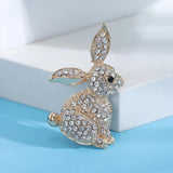 D&Rui Bunny Brooch Rhinestone Lapel Pin Year of Rabbit Brooch