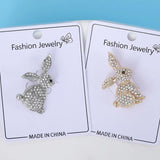 D&Rui Bunny Brooch Rhinestone Lapel Pin Year of Rabbit Brooch
