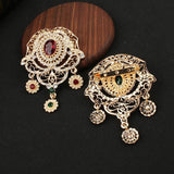 Moroccan Kaftan Crystal Brooch for Women