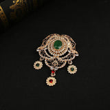 Moroccan Kaftan Crystal Brooch for Women
