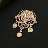 Moroccan Kaftan Crystal Brooch for Women