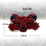 Vintage Acrylic Fox Brooches Animal Pins Badges Jewelry