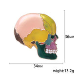 Colored Skull Brooch Bag Cap Pin Ornament