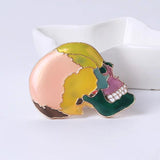 Colored Skull Brooch Bag Cap Pin Ornament