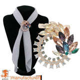Luxury Scarf Buckle Flowers Full Drill Super-Sized Scarf Buckle