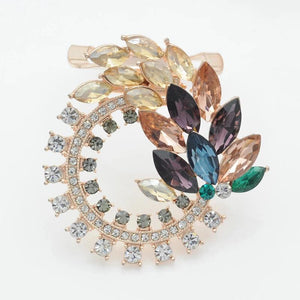 Luxury Scarf Buckle Flowers Full Drill Super-Sized Scarf Buckle