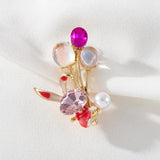 Multicolor Balloon Rabbit Brooch with Rhinestones