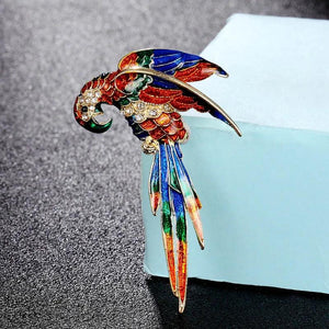 Red Birds Enamel Brooch Pin Perfect Gift Women Men Hijab Accessories