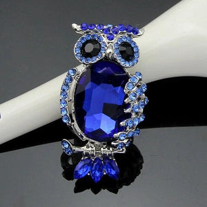 Crystal Owl Brooch Pin for Women Dress Scarf AG006