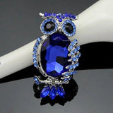 Crystal Owl Brooch Pin for Women Dress Scarf AG006
