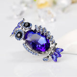 Crystal Owl Brooch Pin for Women Dress Scarf AG006