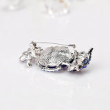 Crystal Owl Brooch Pin for Women Dress Scarf AG006