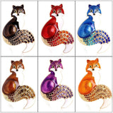 Enamel Fox Animal Brooch Retro Fox Corsage Sweater Alloy Cardigan