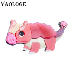 Ankylosaurus Dinosaur Brooches 2-Color Dragon Pins Party Jewelry Gift