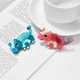 Ankylosaurus Dinosaur Brooches 2-Color Dragon Pins Party Jewelry Gift