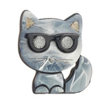 Acrylic Cartoon Glasses Cat Brooches Kids Animal Pets Pins Badges