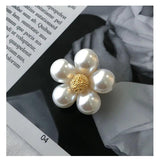 Rose Crystal Artificial Pearl Brooch for Women