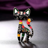Enamel Cat Animal Punk Men Brooch Metal Alloy Animal Enamel
