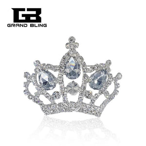 Rhinestone Crown Brooch Pin for Lady