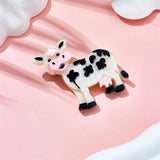 Acrylic Cartoon Cow Brooches Kids Pin Badges Accessories Christmas Jewelry