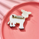 Acrylic Cartoon Cow Brooches Kids Pin Badges Accessories Christmas Jewelry