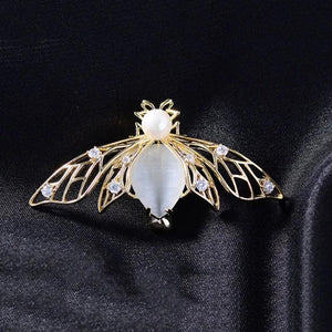 Opal Bee Brooch Pin Xmas Gift for Women Men