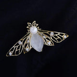 Opal Bee Brooch Pin Xmas Gift for Women Men