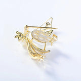 Opal Bee Brooch Pin Xmas Gift for Women Men
