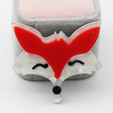 Acrylic Fox Brooch Head Pins Cartoon Lapel Pins Scarf Clip