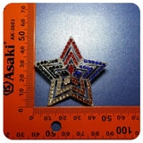 Rhinestone Star Brooch Pin - Multicolored Jewelry Gift