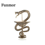 Snake Cocktail Glass Brooches Alloy Pins Men Party Decoration Accessories