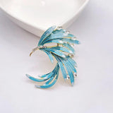 Male Crystal Phoenix Bird Brooch Enamel Beauty Bird Party Office Gift