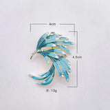 Male Crystal Phoenix Bird Brooch Enamel Beauty Bird Party Office Gift