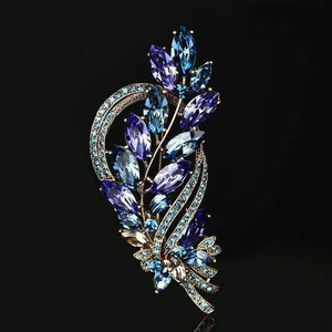 Rhinestone Flower Corsage Vintage Brooches Suit Coat Pins