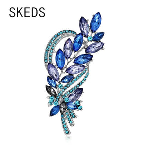 Rhinestone Flower Corsage Vintage Brooches Suit Coat Pins